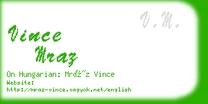 vince mraz business card